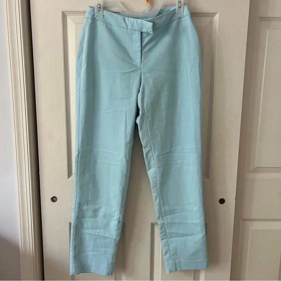 Anne Klein Women’s Light Blue High Rise Tapered Leg Career Office Trouser Pants - Picture 16 of 16